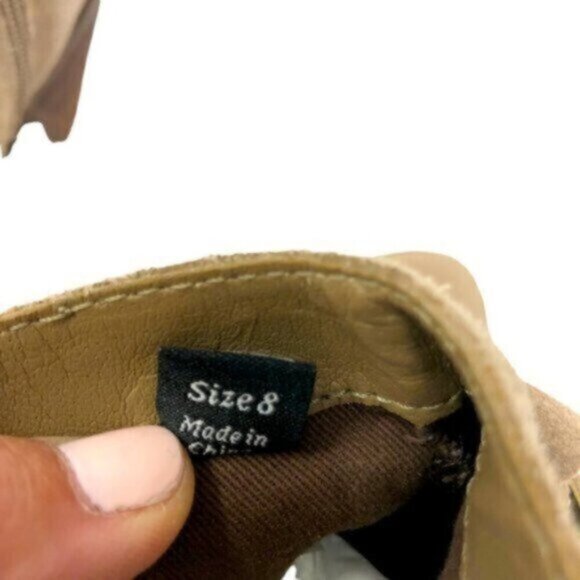 Dolce Vita | Women's Taupe Brown Suede Side Zip Heeled Ankle Bootie Size 8 - Picture 8 of 14